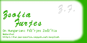 zsofia furjes business card